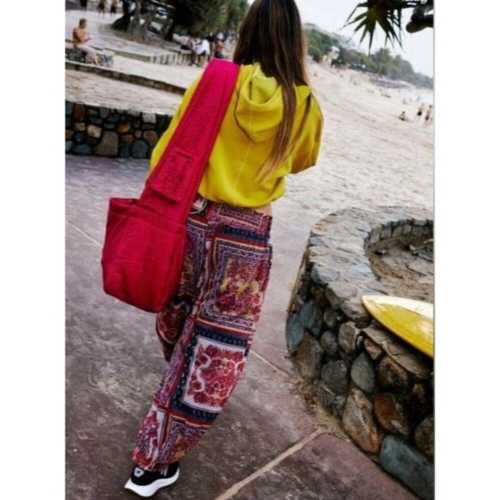 NWT Free People Movement Slouchy Multicolored Tapestry Printed Pants - Picture 7 of 16
